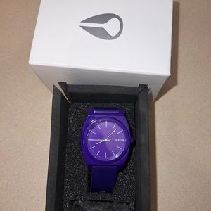 Purple & green Nixon Time Teller P watch